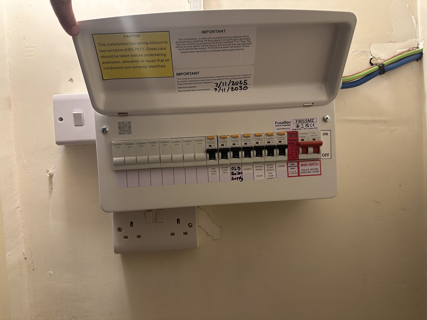 Consumer unit upgrade — RCBO board