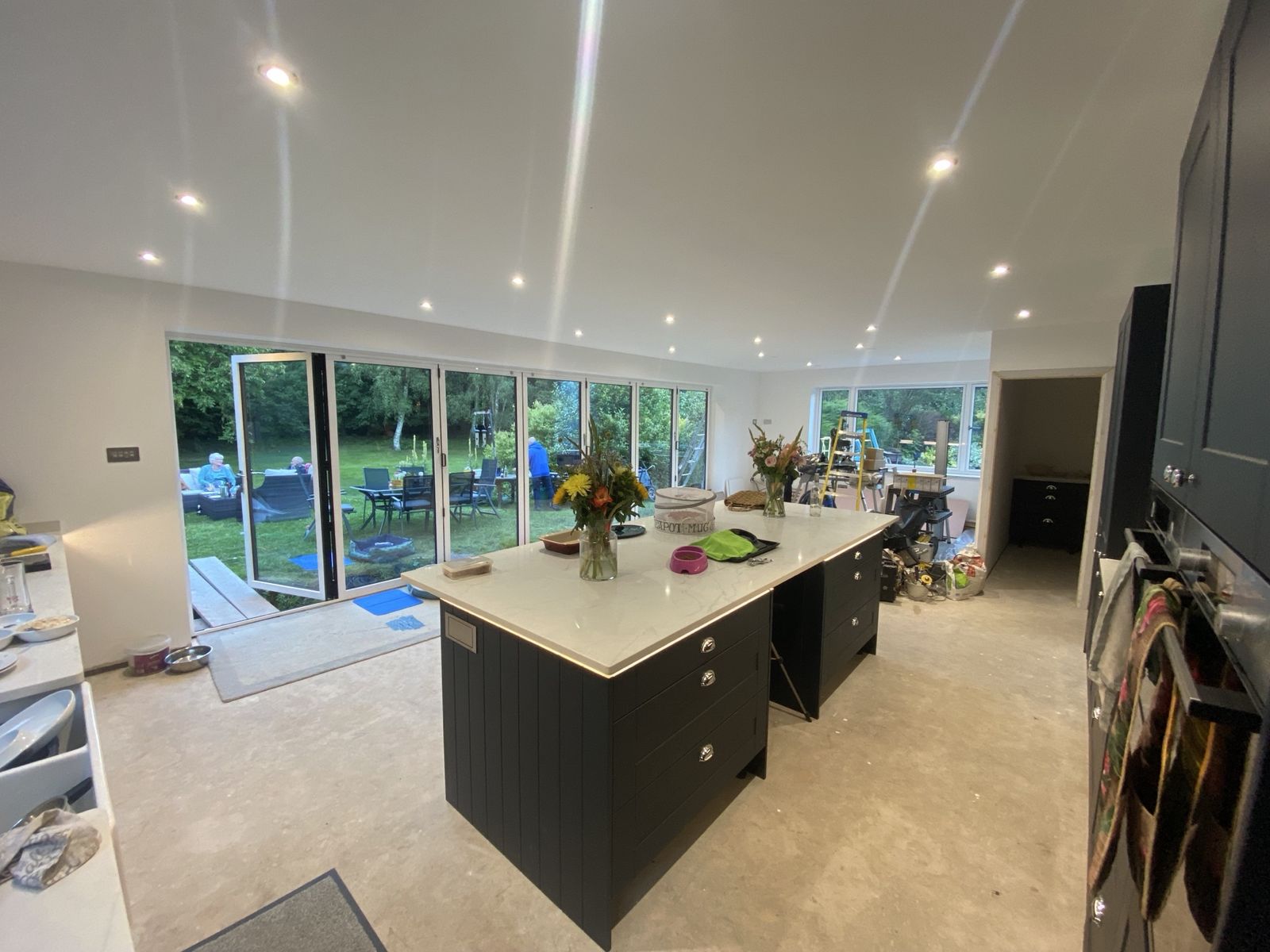 Open-plan kitchen — LED downlights & ambient strip