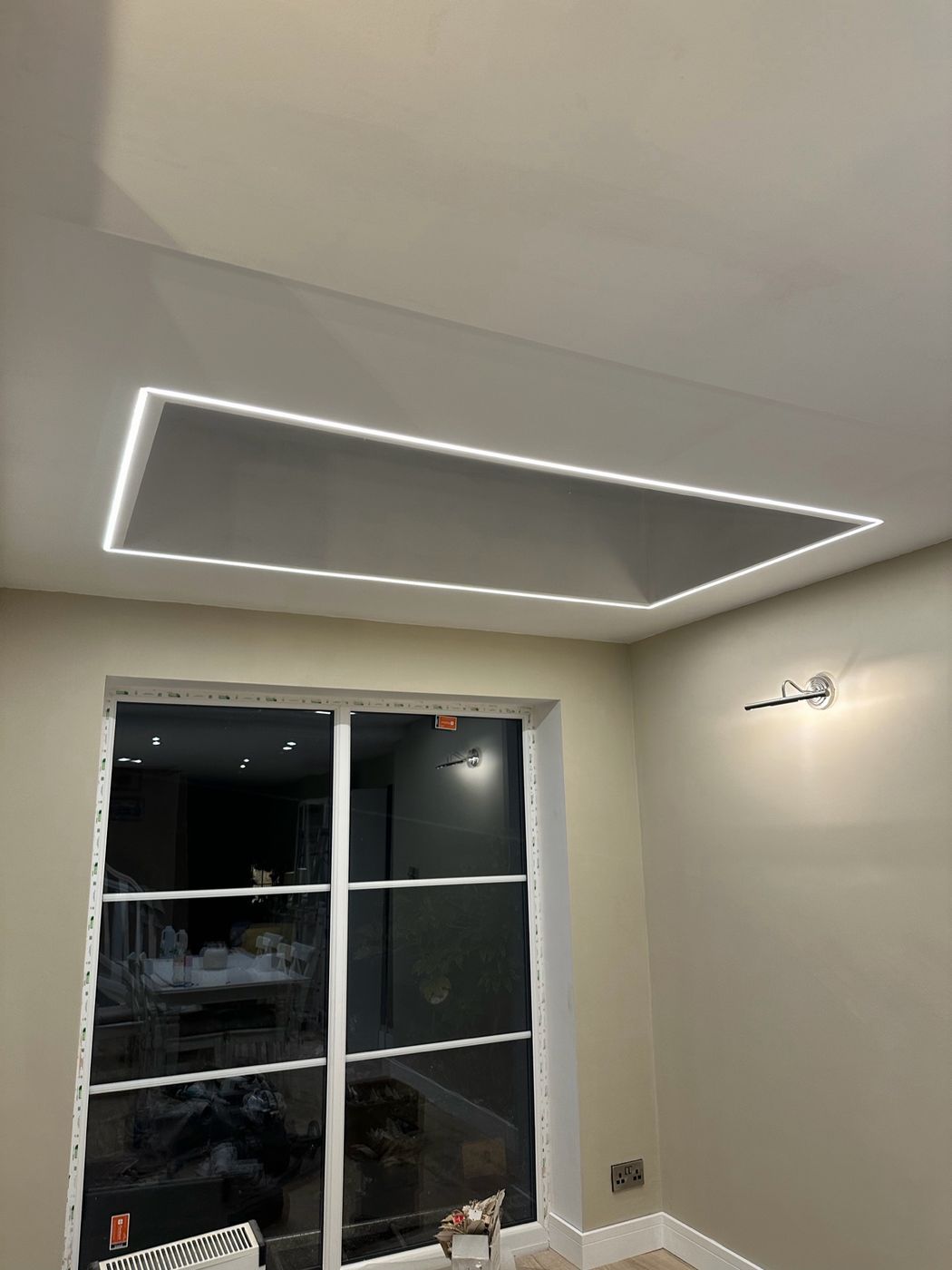 Window perimeter LED at night